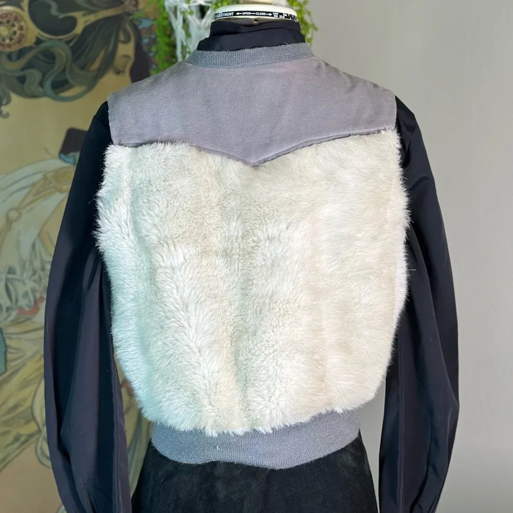 Women’s Vintage 70s Sundance Western Flux Fur Winter‎ Vest